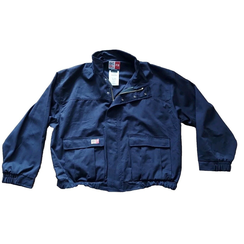 Big Bill FR Flame Resistant Jacket Size 2XL XXL Westex Ultrasoft Navy